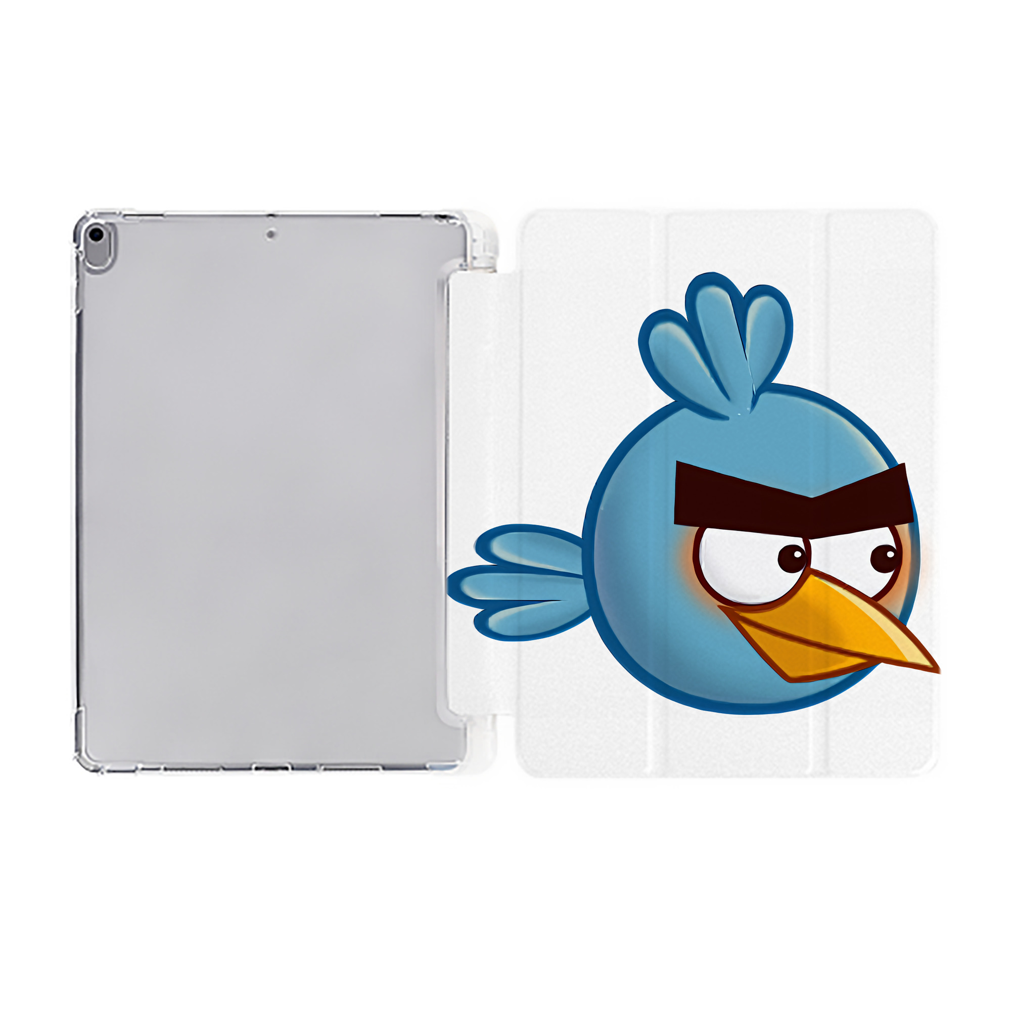 （画像用） Angry Birds アングリーバード IPad ケース ペン収納付き 三つ折りスタンド PUレザー×シリコン 対応機種9.5/10.5/10.9インチ